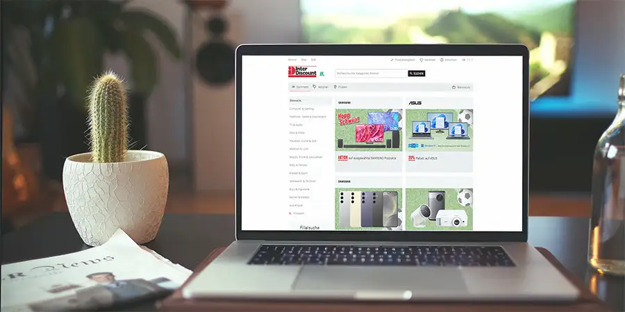 interdiscount website in mockup